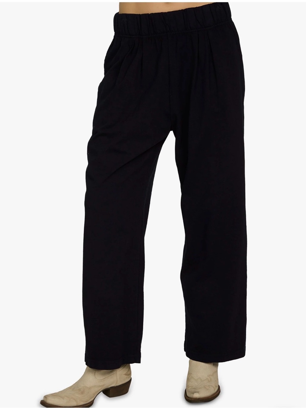Les Tien XS Penny Pleat Front Pant Navy Lux Jersey